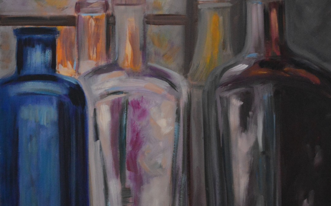 Botellas desde la ventana